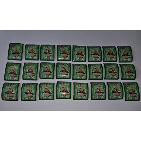 Pokemon Card Sleeve Protectors Deck Storage Lot 24 Chespin 65 Froakie - Picture 2 of 8